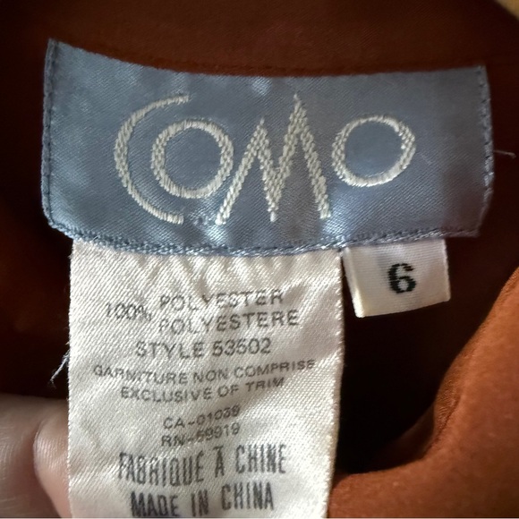 Vintage Rust Orange Embroidered Shirt - Picture 7 of 9